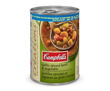 Pour cela - La soupe Créations Lentilles épicées et légumes au goût d'antan de Campbell